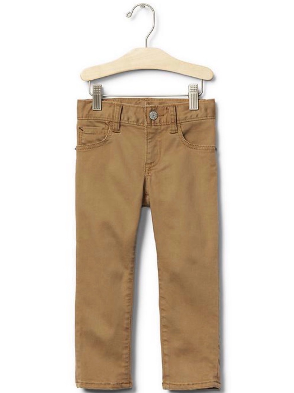 Gap Denim Baby Jeans 3-6M Tan Snap Legs, Stretch